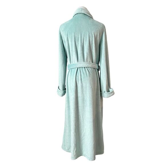 Kim Rogers Blue Fuzzy Belted Adjustable Waist Bath House Robe Set Sz‎ Large - Picture 3 of 11